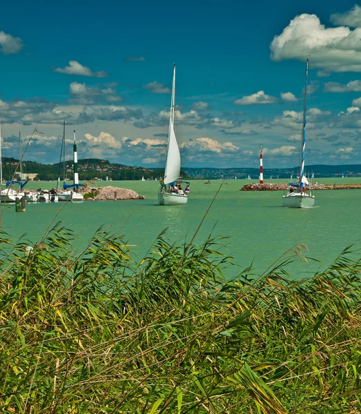 Hamnen i Balatonfoldvar, Ungern — Stockfoto