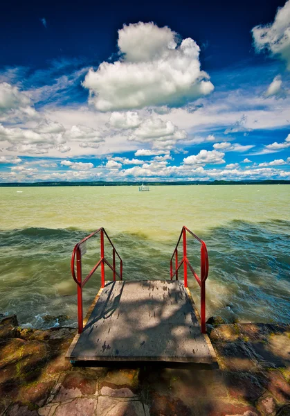 Beau lac Balaton — Photo