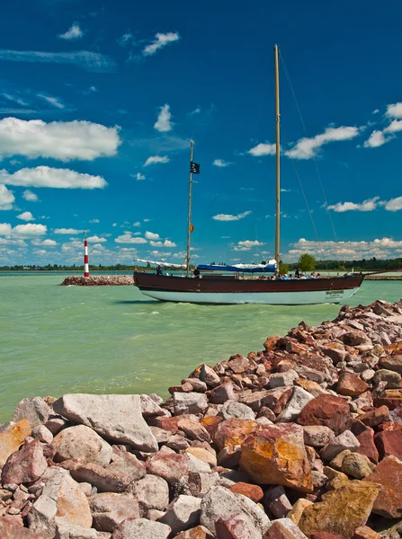 Bellissimi yacht su Balaton — Foto Stock