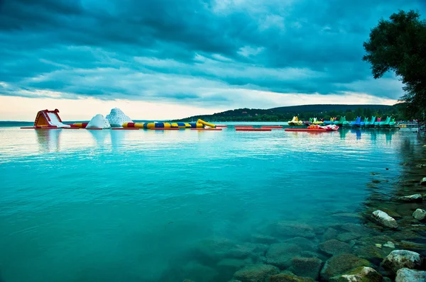 Colorful Sunset at Balaton — Stock Photo, Image