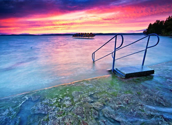 Colorido atardecer en Balaton —  Fotos de Stock