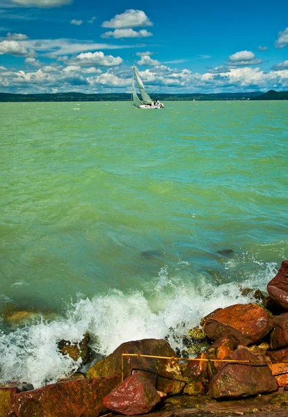 Porto de Balatonfoldvar, Hungria — Fotografia de Stock