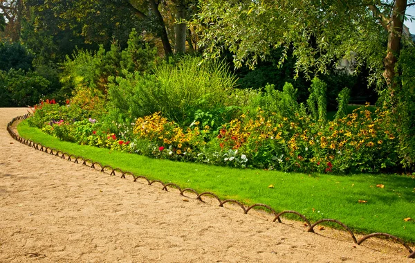 Grün frisch schöner Garten — Stockfoto