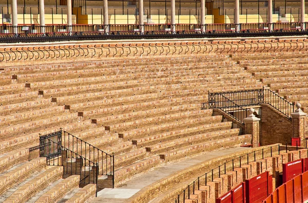 Interior of the bull arena of Seville — Stock Photo, Image