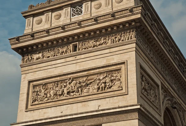 Detalhes de Arco do Triunfo, Paris, França — Fotografia de Stock