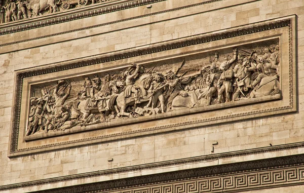 Részletek az Arc de triomphe, Paris, Franciaország — Stock Fotó