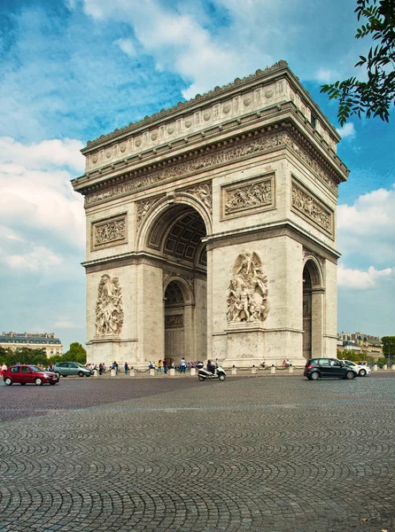 Arc de diomphe, Párizs, Franciaország — Stock Fotó