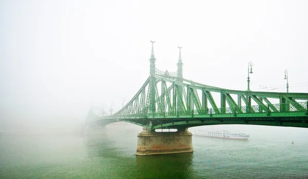 Ланцюгового мосту в Будапешті в зимовий період — стокове фото