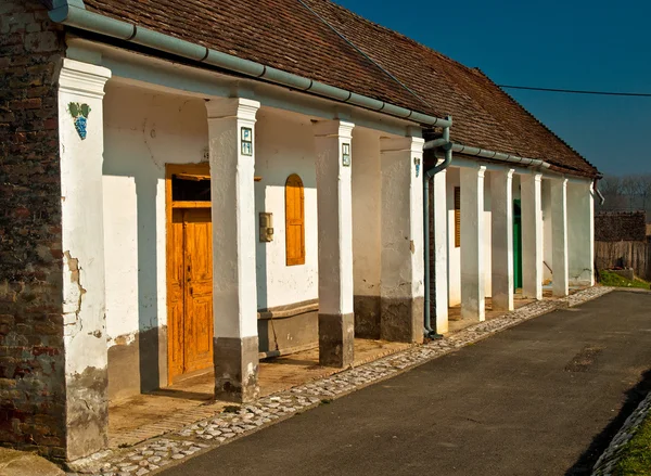 Nice old wine cellars in Palkonya — Stock Photo, Image