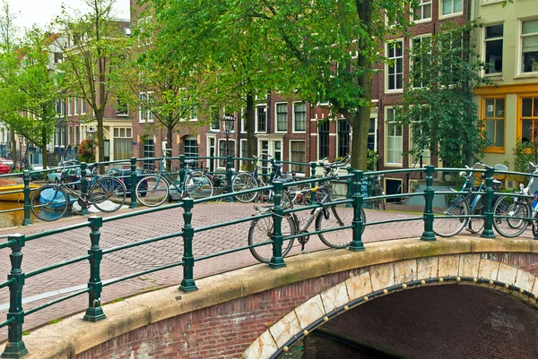 Canals of Amsterdam and streets — Stock Photo, Image