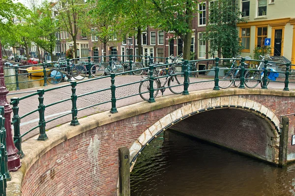 Canals of Amsterdam and streets — Stock Photo, Image