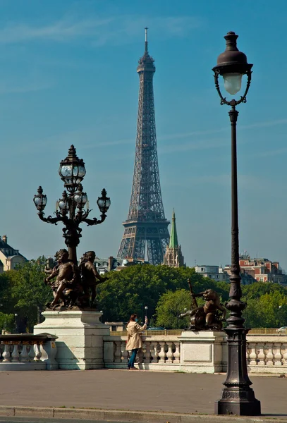 Vista de la ciudad y de los monumentos de París — Foto de Stock