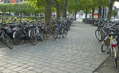 Gent, Belçika, sokaklarında Bisiklet