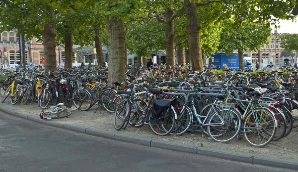 Bikes in the streets of Ghent, Belgium — Stock Photo, Image