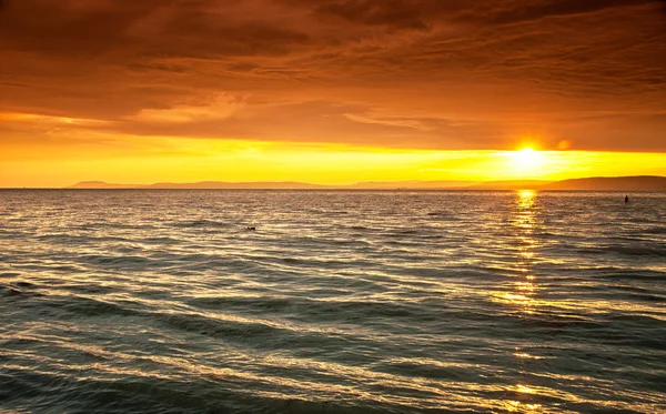 Colorful Sunset at Balaton — Stock Photo, Image