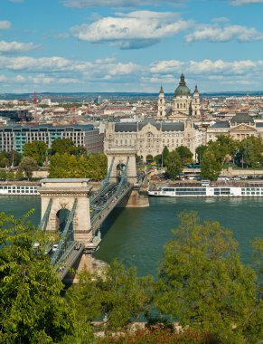 Budapeşte köprü Tuna Nehri üzerinde