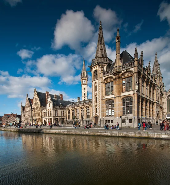 Belle case nel centro storico di Gand — Foto Stock