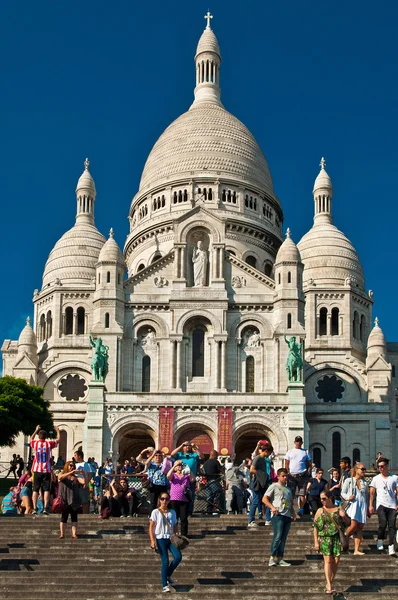 Basilique du Sacré Coeur Katedrali Montmartre, Fransa — Stok fotoğraf
