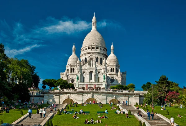 Katedrála Sacré Coeur na Montmartru, Francie — Stock fotografie