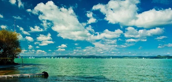 Parlak parlak Lake Balaton — Stok fotoğraf