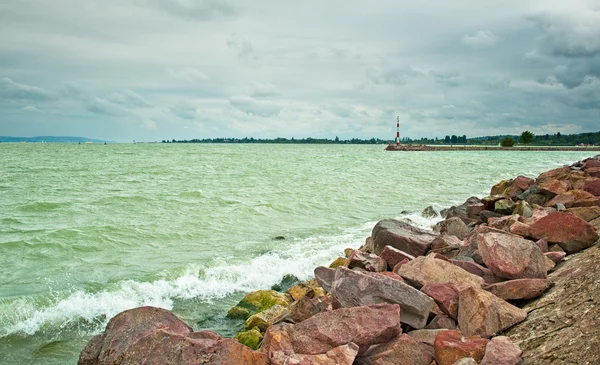 Brillante lago vívido Balaton —  Fotos de Stock