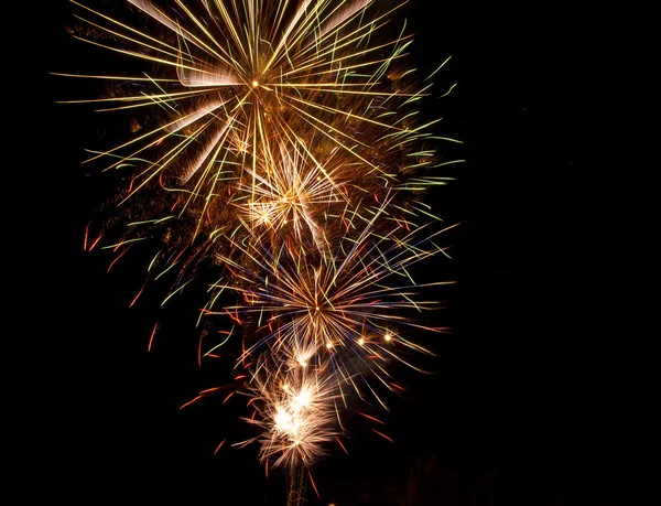 Colorful vivid fireworks — Stock Photo, Image