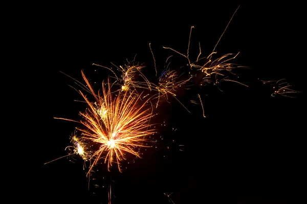 Colorful vivid fireworks — Stock Photo, Image