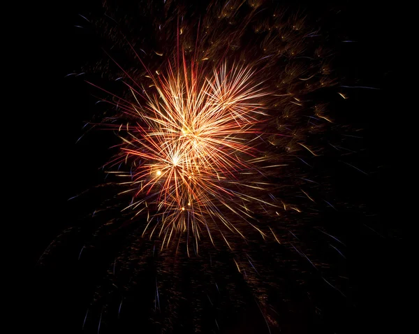 Colorful vivid fireworks — Stock Photo, Image