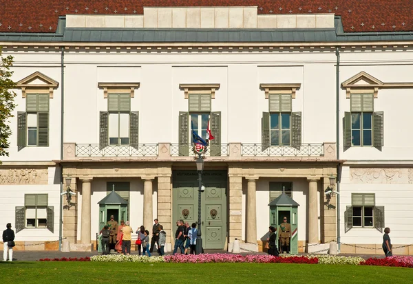 Mittelalterliche Häuser in der Burg von Buda — Stockfoto