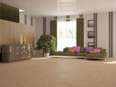 beyaz iç tasarım mobilya ile