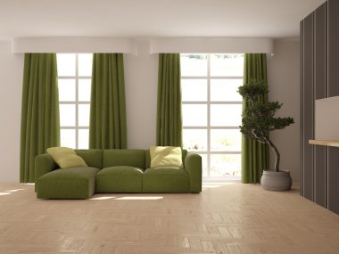 beyaz iç tasarım mobilya ile