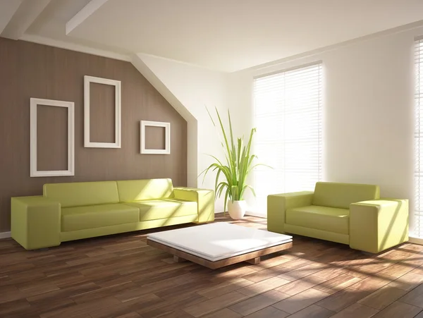 Modernes 3D-Interieur — Stockfoto