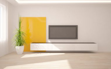 Modern 3d iç tasarım-3d render