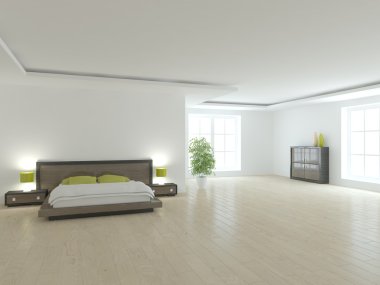 Beyaz modern iç kavramı