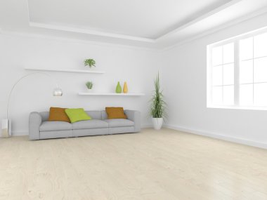 Beyaz modern iç kavramı