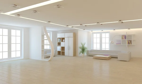 Konsep interior modern putih — Stok Foto