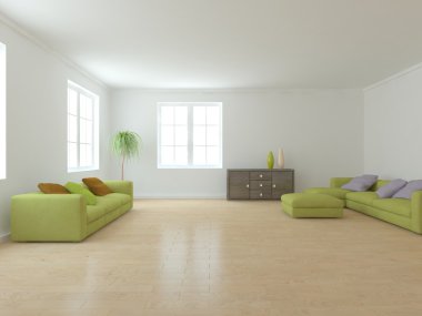 Beyaz modern iç kavramı