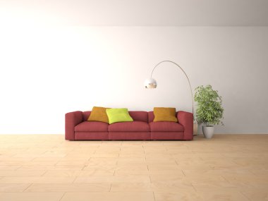 Beyaz modern iç kavramı