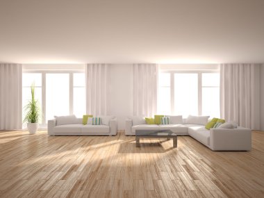 Beyaz modern iç kavramı