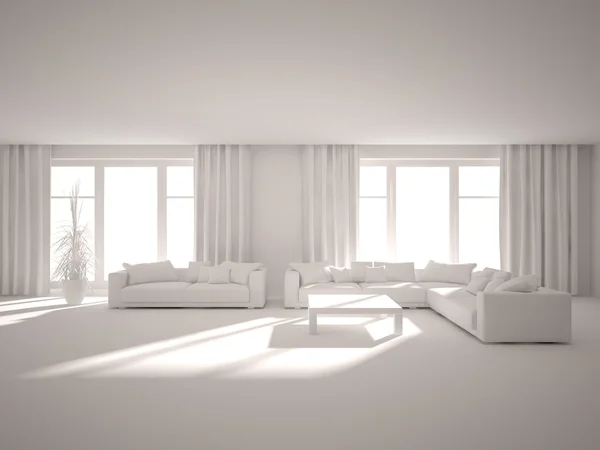 Witte moderne interieur concept — Stockfoto