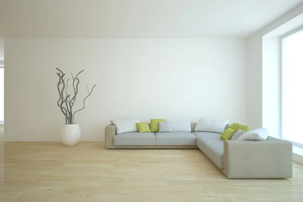 Branco conceito de interior moderno — Fotografia de Stock