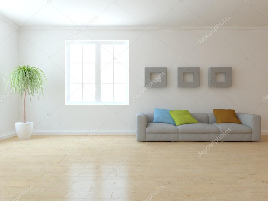 White modern interior concept