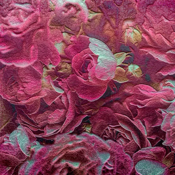 Hermoso fondo de flores. estilo de pintura — Foto de Stock