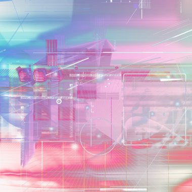 Modern sanal teknoloji arka planı