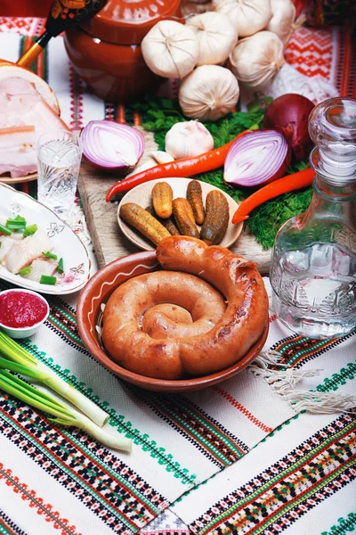 Comida tradicional ucraniana — Fotografia de Stock