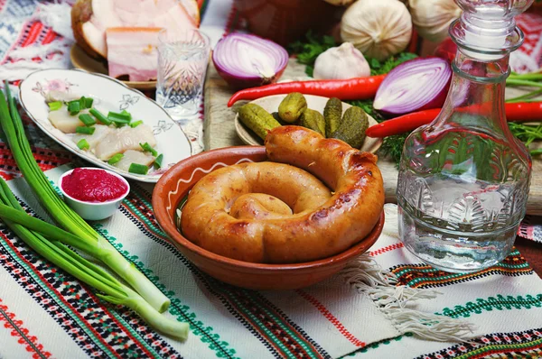 Comida tradicional ucraniana — Fotografia de Stock