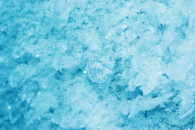Buz arka planda mavi tonları