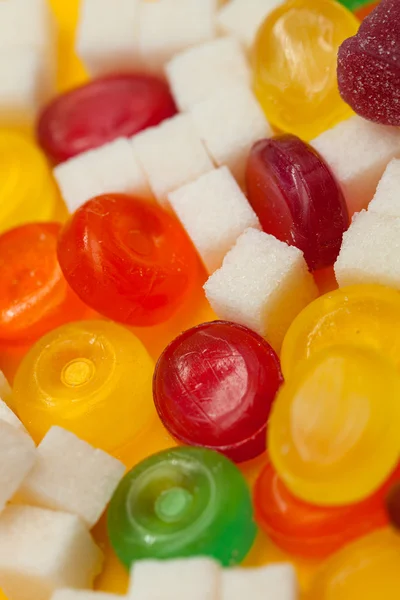 Słodkie cukierki w z bliska — Zdjęcie stockowe