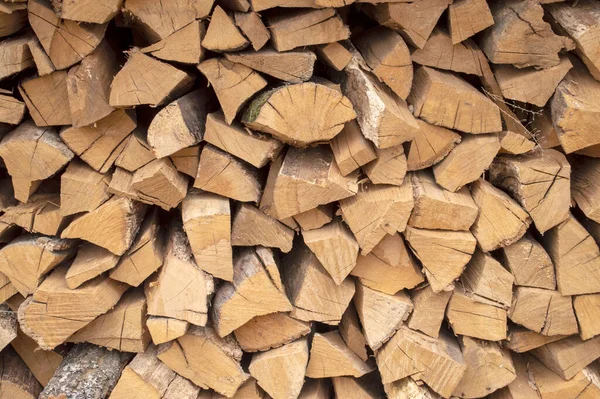 Achtergrond Vorm Van Gehakt Eiken Brandhout — Stockfoto