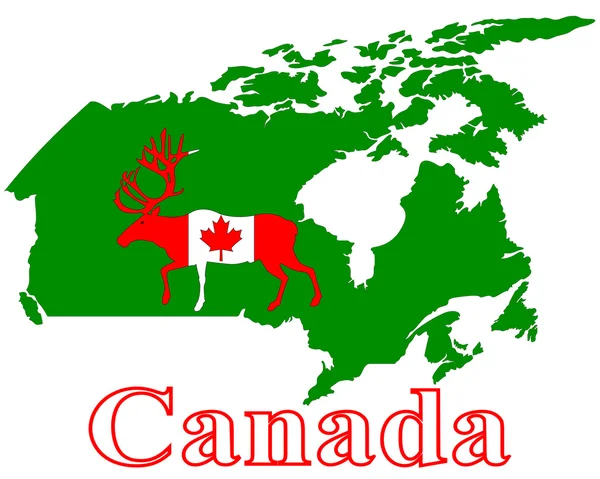 Karta över Kanada — Stock vektor